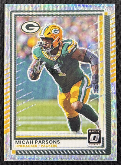 Micah Parsons 2025 Panini Donruss Optic Wave Prizm /300 Packers Sports Trading Card