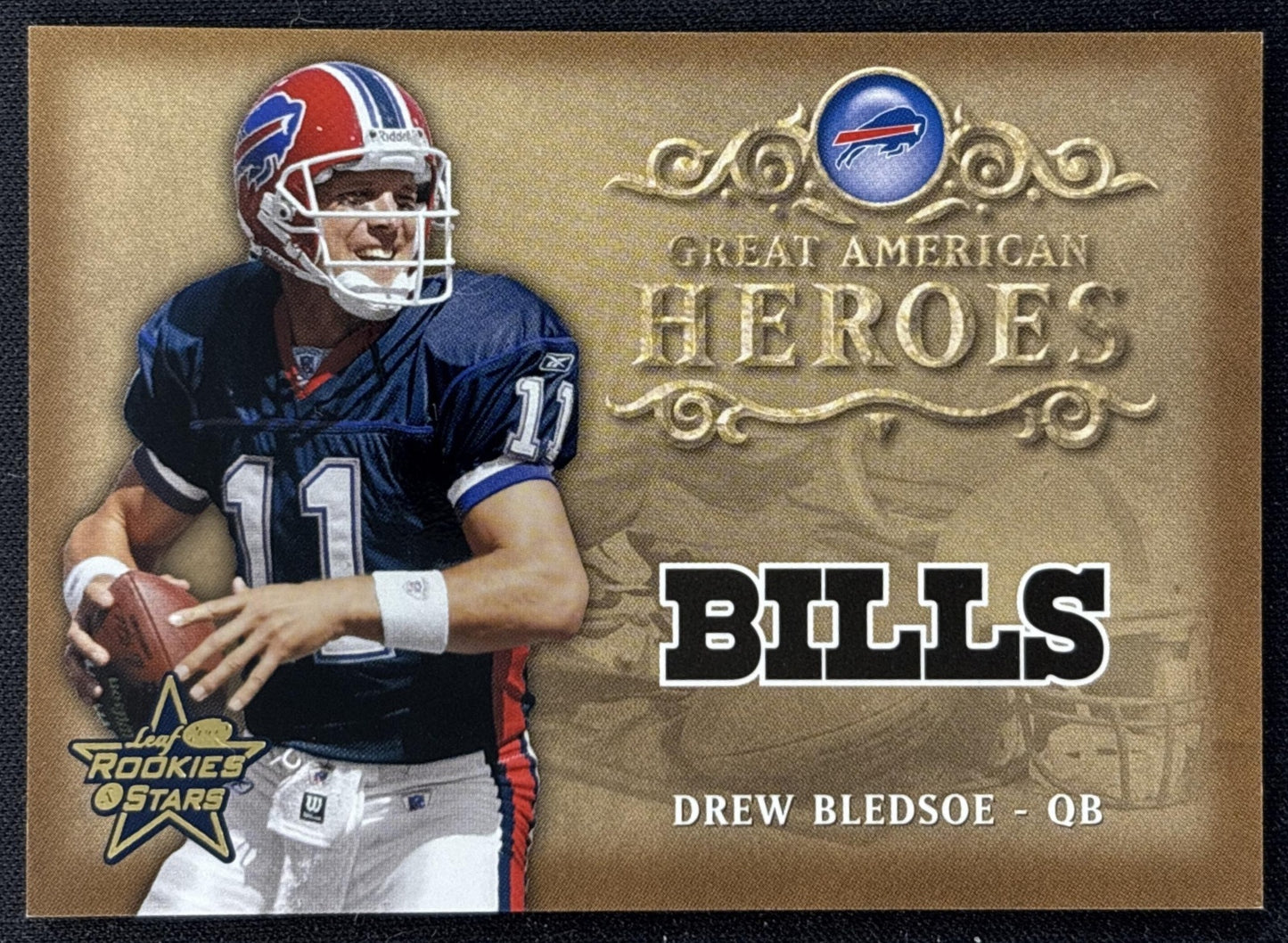 Drew Bledsoe 2002 Leaf Rookies & Stars Great American Heroes /2000 Bills front