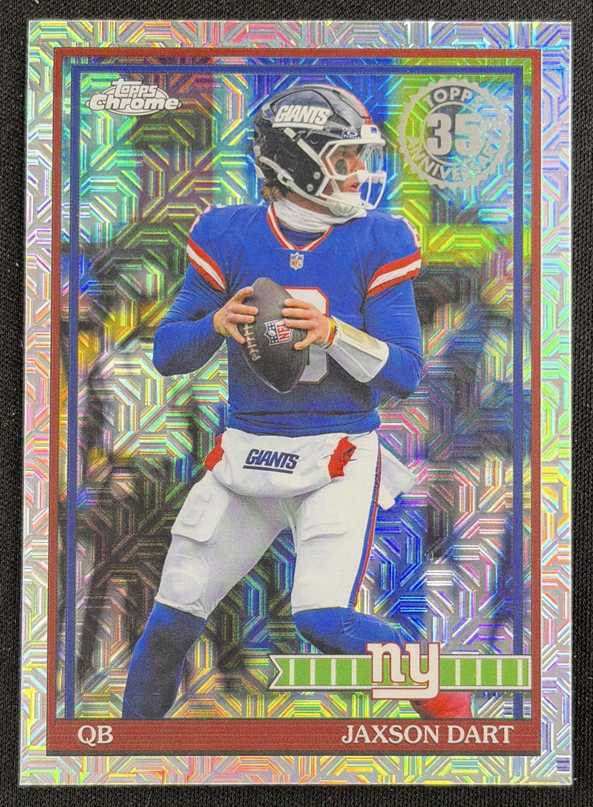 Jaxson Dart 2026 Topps 1991 Chrome Mojo Refractor Giants