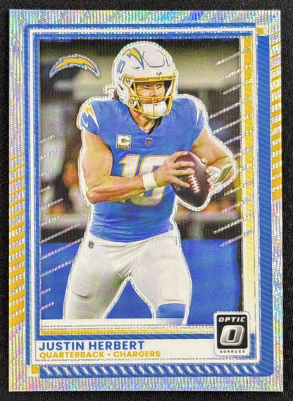 Justin Herbert 2025 Panini Donruss Optic Wave Prizm /300 Chargers