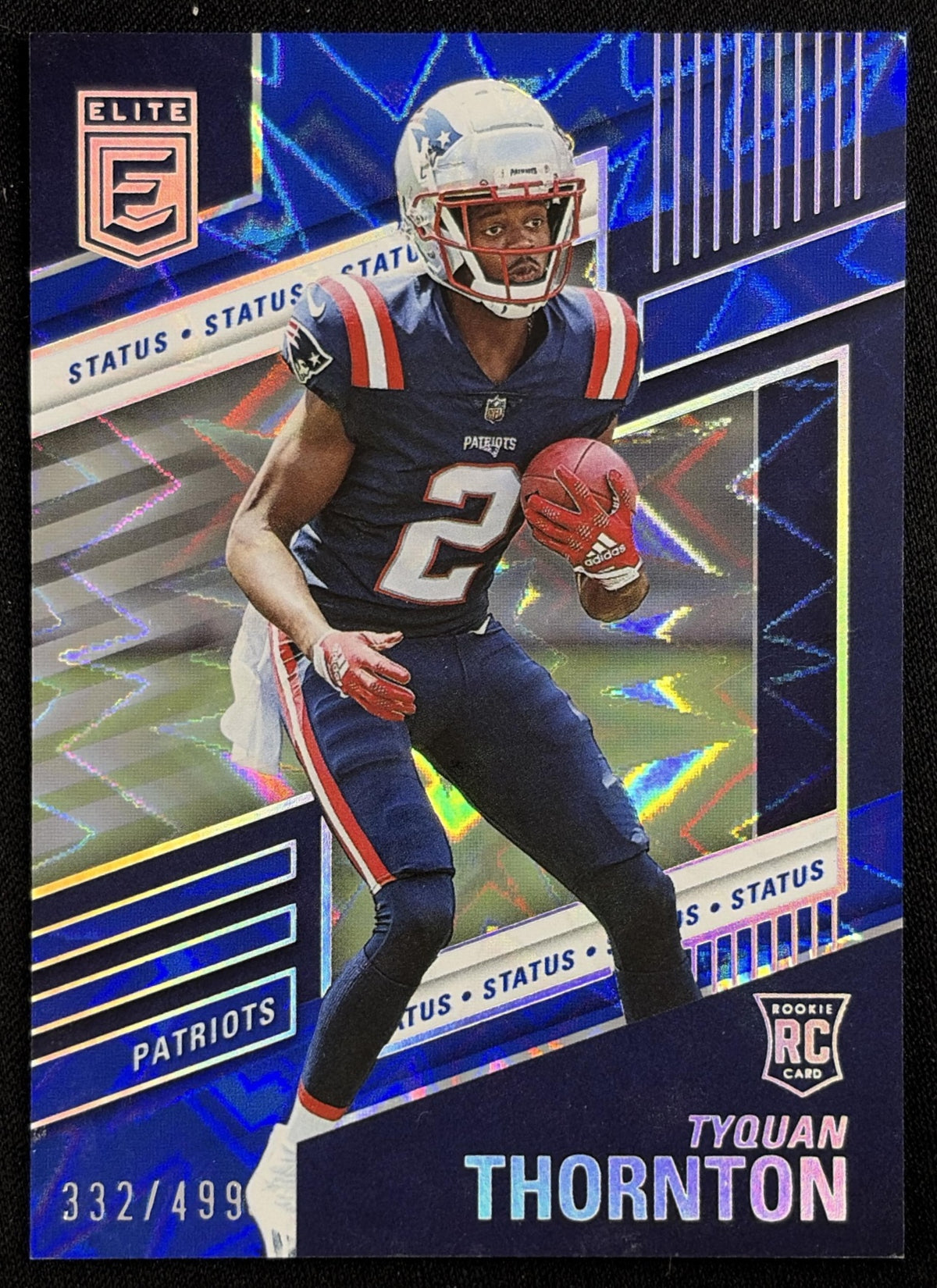 Tyquan Thornton 2022 Panini Donruss Elite Status Explosion /499 Patriots