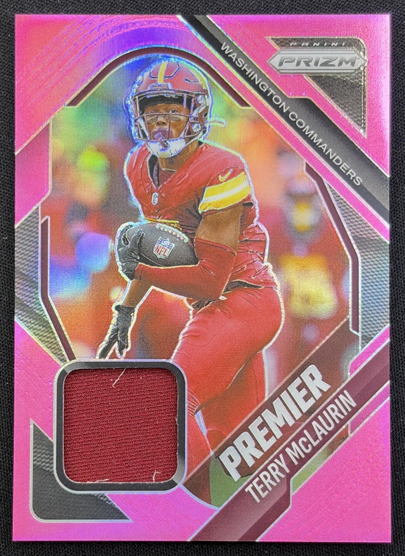 Terry McLaurin 2025 Panini Prizm Premier Jerseys Pink Commanders