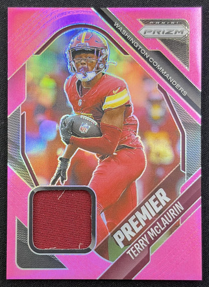 Terry McLaurin 2025 Panini Prizm Premier Jerseys Pink Commanders