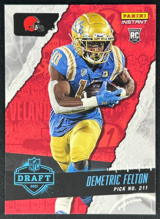 Demetric Felton 2021 Panini Instant NFL Draft Night Browns
