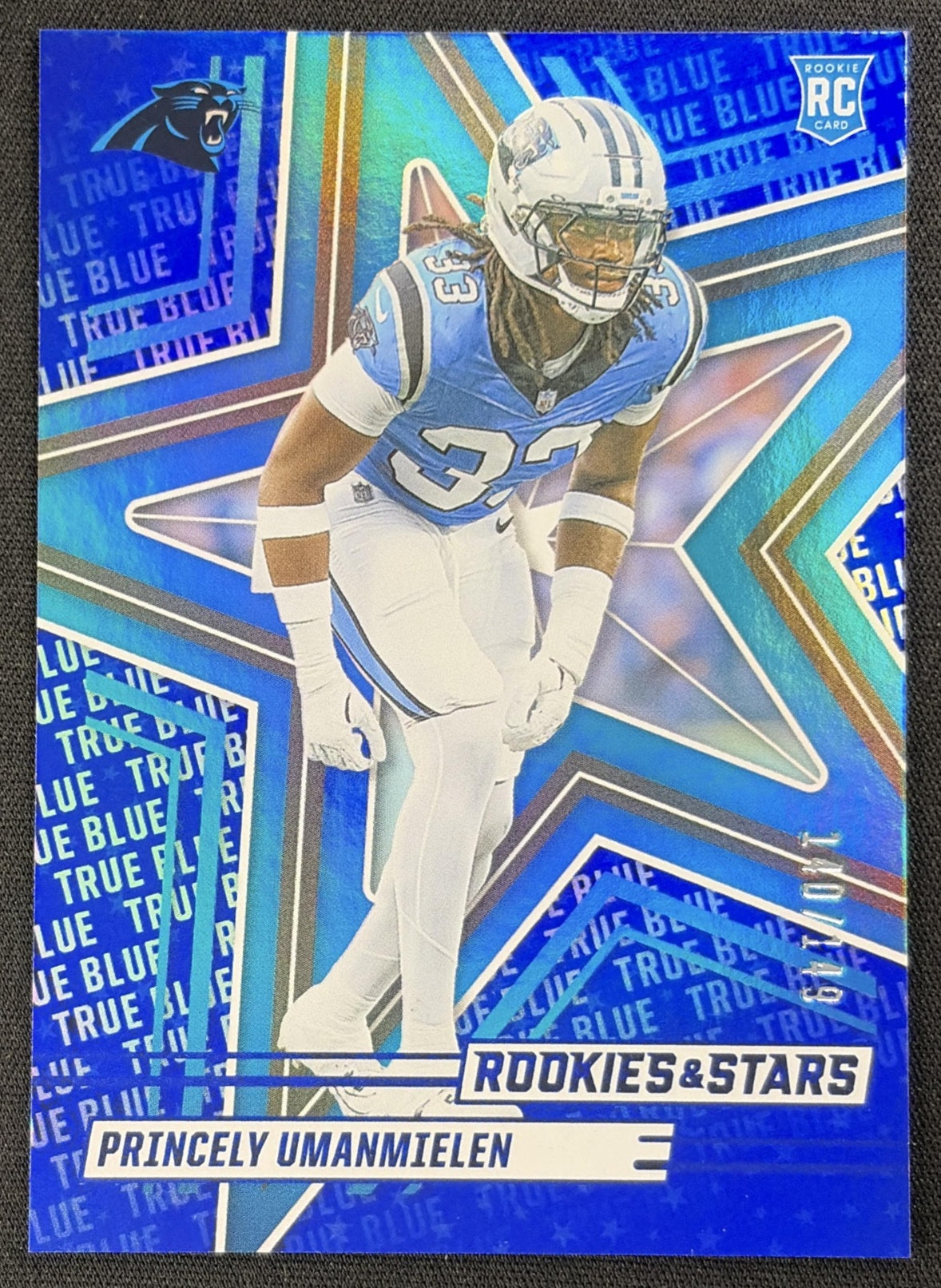 Princely Umanmielen 2025 Panini Rookies & Stars True Blue /149 Panthers