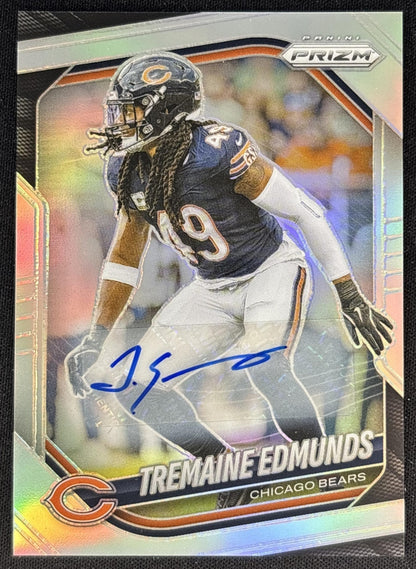 Tremaine Edmunds 2025 Panini Prizm Auto Silver Bears