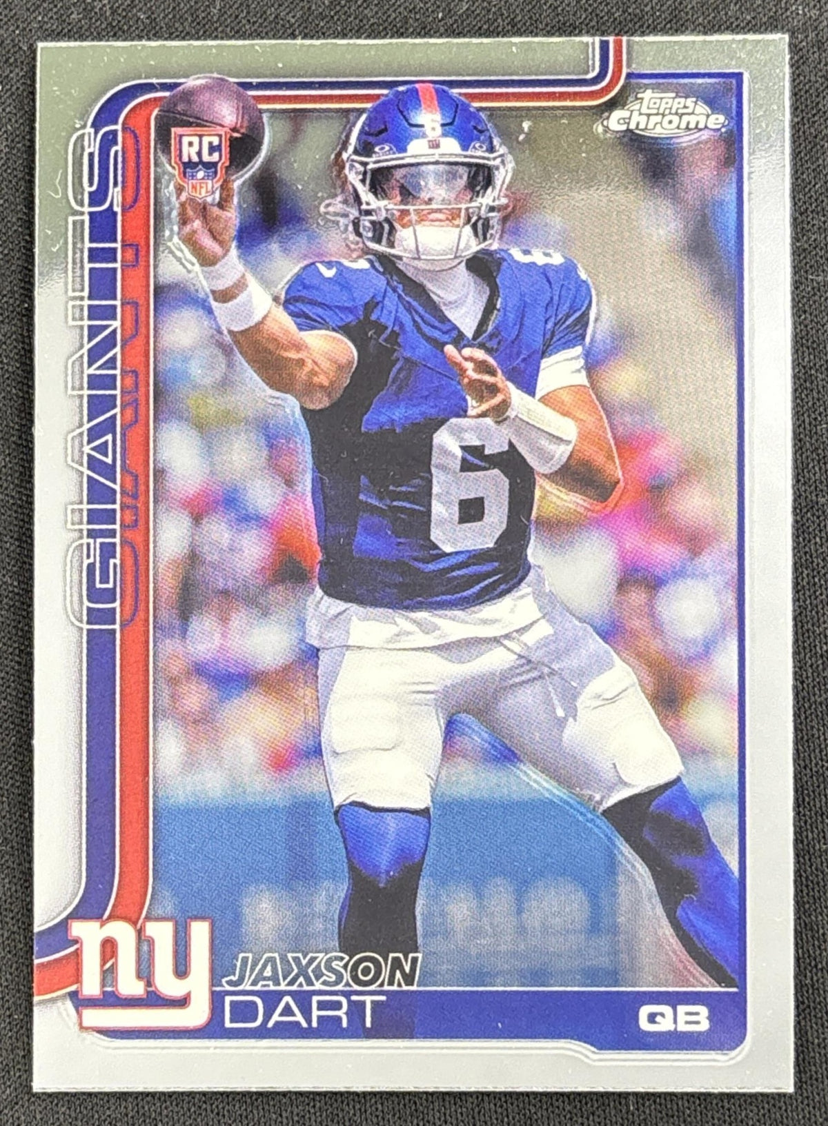 Jaxson Dart 2025 Topps Chrome Rookie Giants
