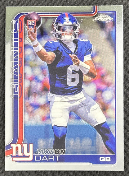 Jaxson Dart 2025 Topps Chrome Rookie Giants