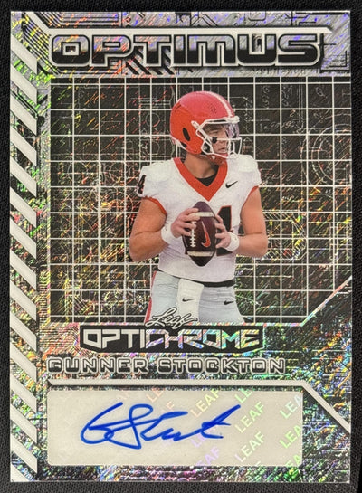 Gunner Stockton 2025 Leaf Optichrome Optimus Auto Shimmer Silver /10