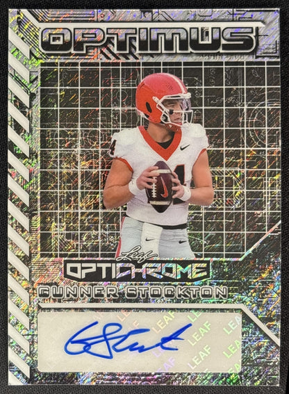 Gunner Stockton 2025 Leaf Optichrome Optimus Auto Shimmer Silver /10
