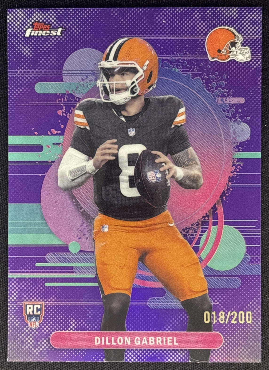 Dillon Gabriel 2025 Topps Finest Uncommon Purple Refractor /200 Browns front