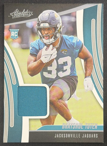 Bhayshul Tuten 2025 Panini Absolute Rookie Materials Jaguars