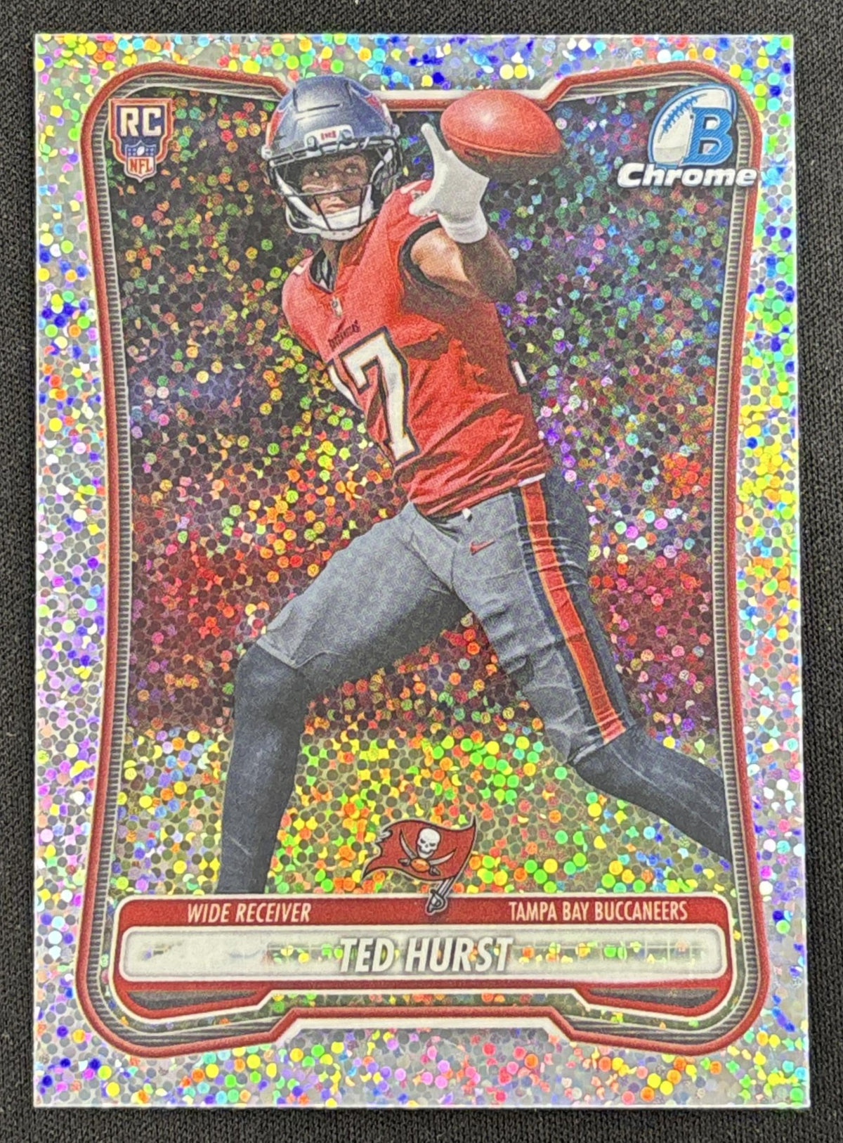 Ted Hurst 2026 Bowman Chrome NFL Speckle Refractor Buccaneers
