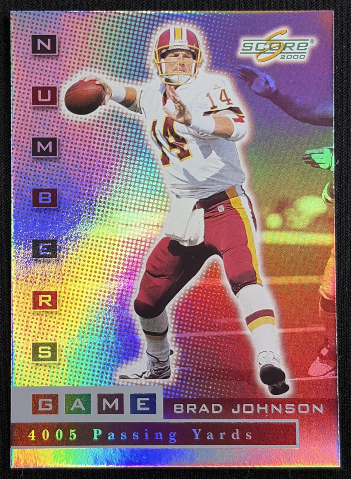Brad Johnson 2000 Score Numbers Game Silver /4005 Redskins - Front