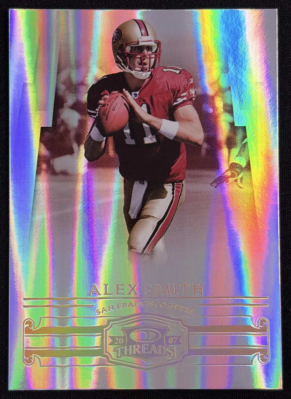 Alex Smith 2007 Donruss Threads Gold Holofoil /50 49ers - Front