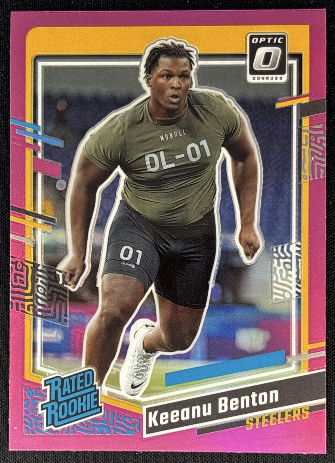 Keeanu Benton 2023 Panini Donruss Optic Rated Rookie Preview Pink Prizm Steelers