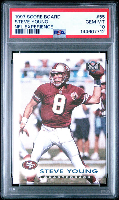 Steve Young 1997 Score Board NFL Experience PSA 10 49ers front