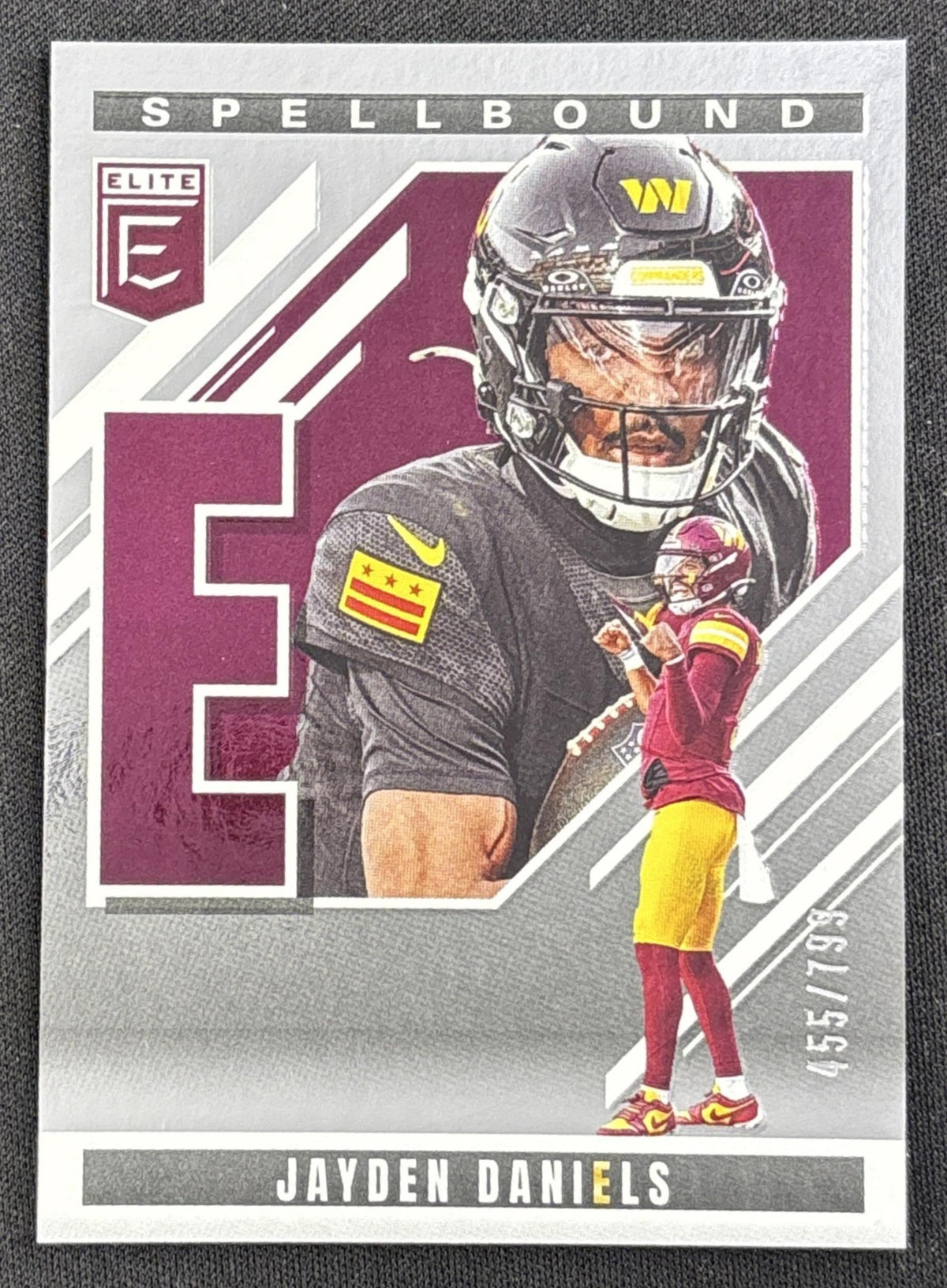 Jayden Daniels 2025 Panini Donruss Elite Spellbound Lavender /799 Commanders