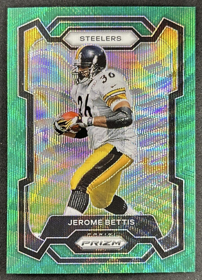 Jerome Bettis 2023 Panini Prizm Green Wave Steelers Sports Trading Cards