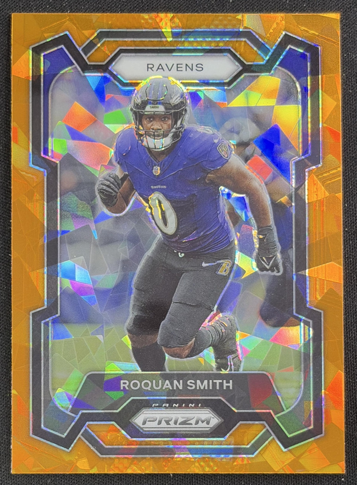 Roquan Smith 2023 Panini Prizm Orange Ice Ravens Sports Trading Card