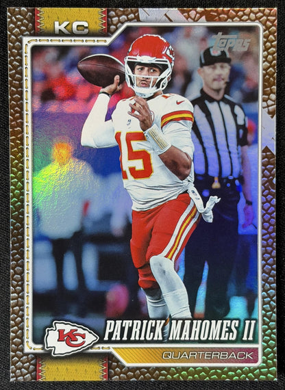 Patrick Mahomes II 2026 Topps Football Leather Foil Chiefs
