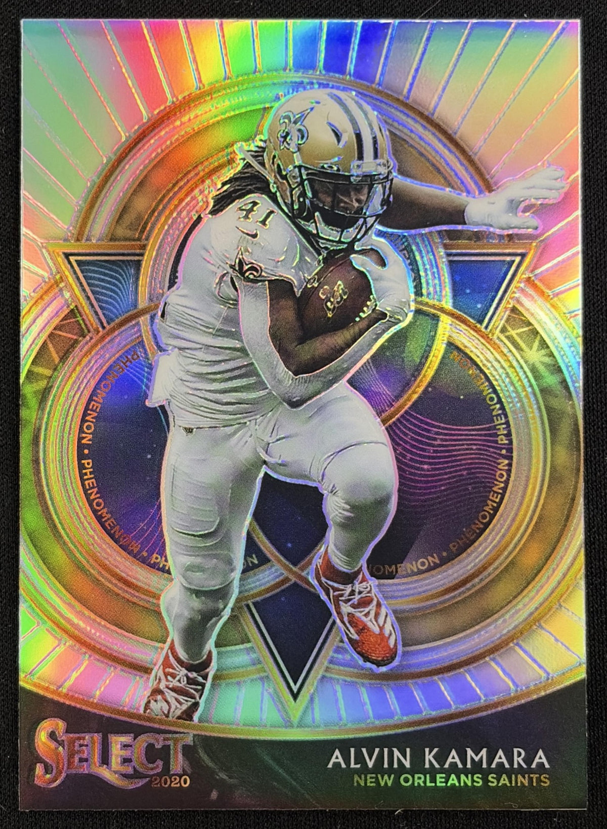 Alvin Kamara 2020 Panini Select Phenomenon Prizm Saints - front