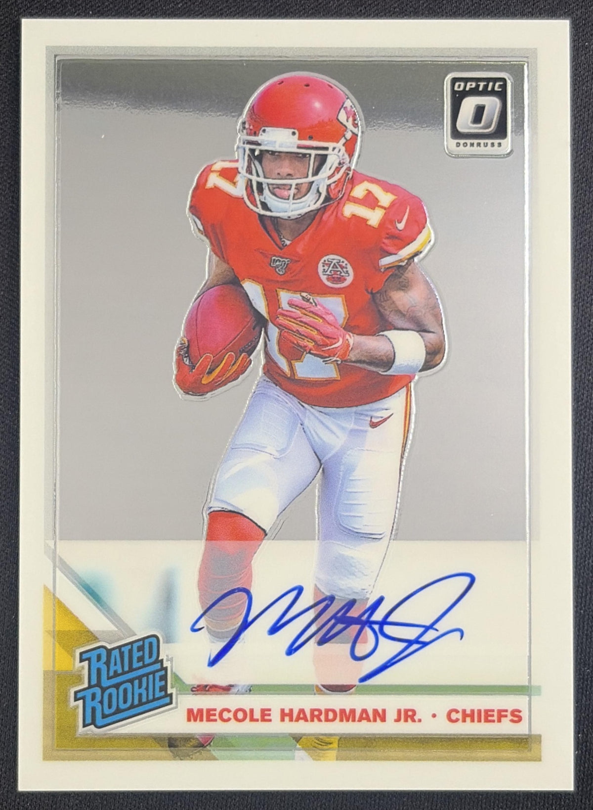 Mecole Hardman Jr. 2019 Panini Donruss Optic Rated Rookie Auto /60 Chiefs Sports Trading Card