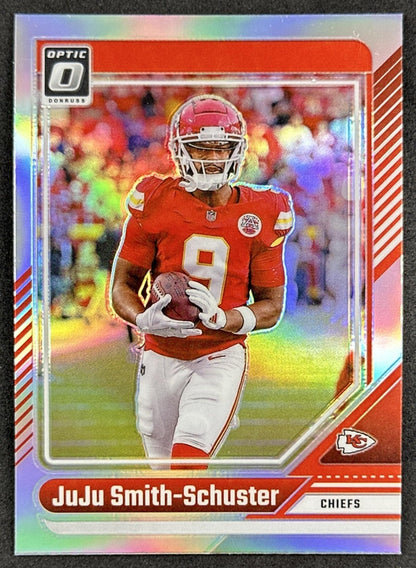 JuJu Smith-Schuster 2024 Panini Donruss Optic Holo Chiefs Giants front sports trading card