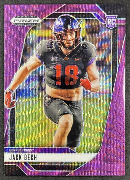 Jack Bech 2025 Panini Prizm Draft Picks Purple Wave Horned Frogs Raiders