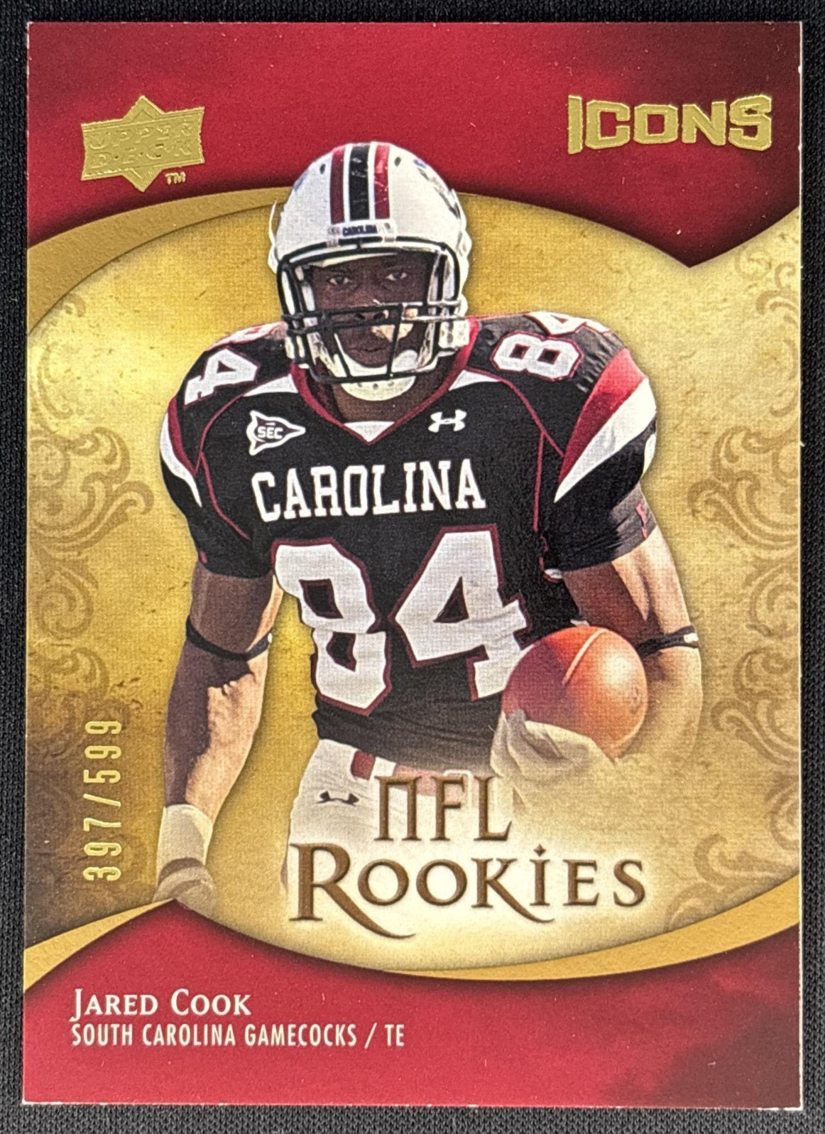 Jared Cook 2009 Upper Deck Icons /599 Sports Trading Cards