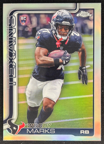 Woody Marks 2025 Chrome Rookie Refractor Texans Sports Trading Cards