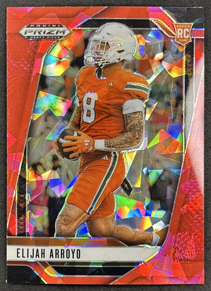 Elijah Arroyo 2025 Panini Prizm Draft Picks Red Ice Hurricanes Seahawks - Front