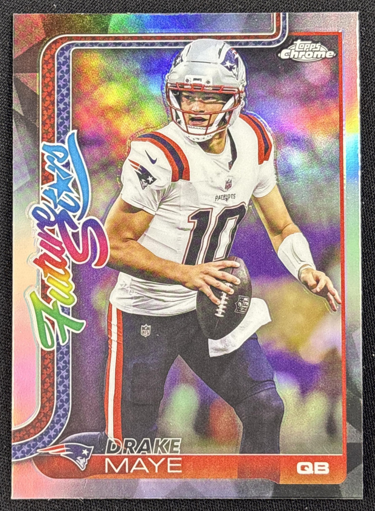 Drake Maye 2025 Topps Chrome Future Stars Refractor Patriots