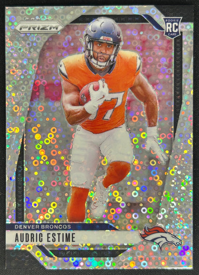Audric Estime 2024 Prizm No Huddle Broncos Sports Trading Card