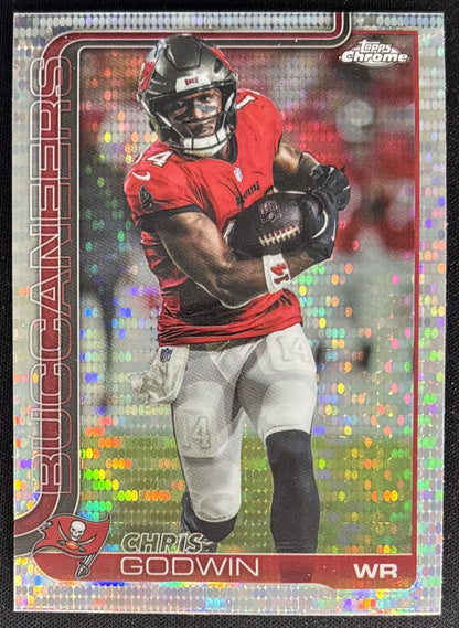 Chris Godwin 2025 Topps Chrome Pulsar Refractor Buccaneers Sports Trading Cards