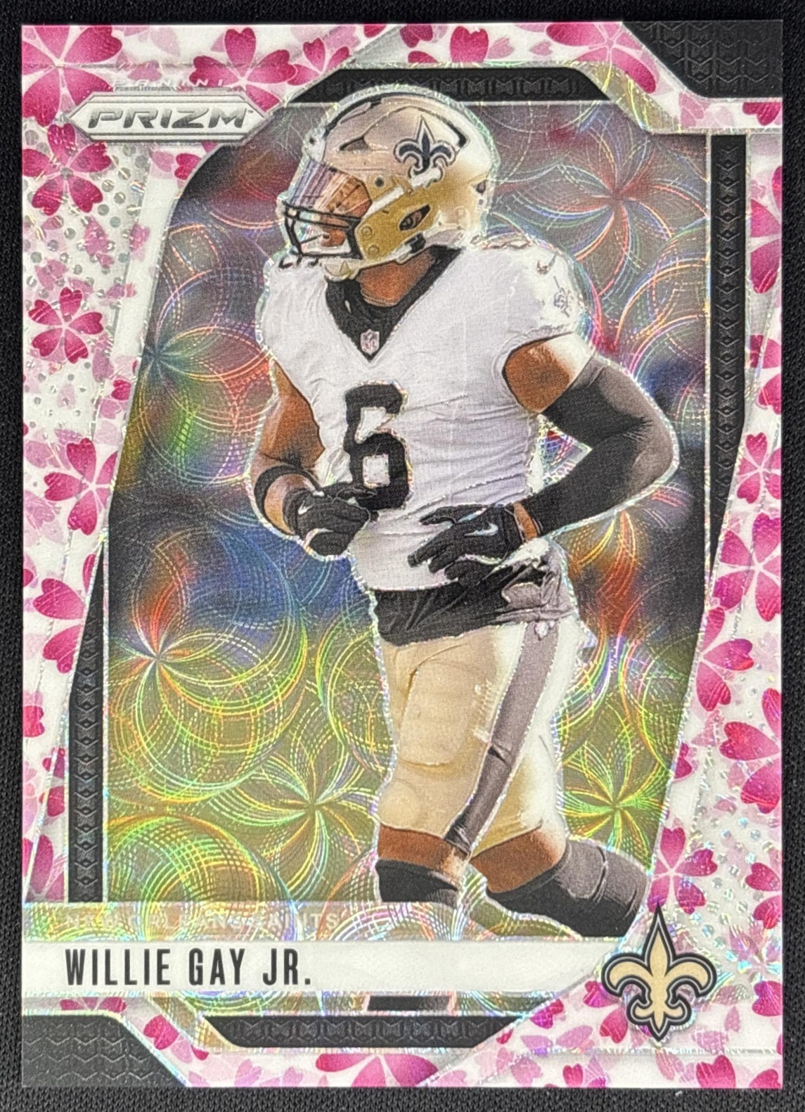 Willie Gay Jr. 2024 Panini Prizm Choice Cherry Blossom /15 Saints front