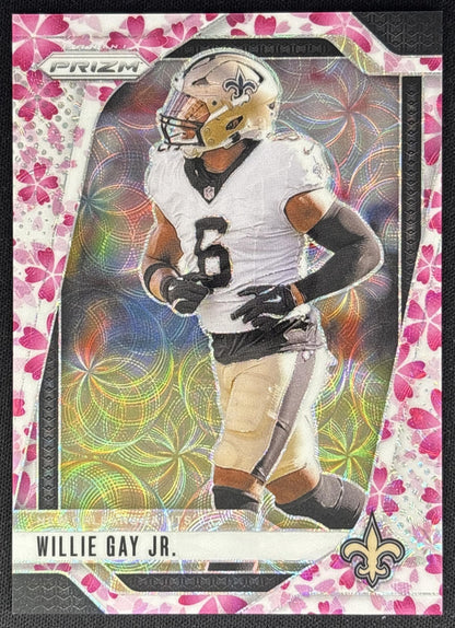 Willie Gay Jr. 2024 Panini Prizm Choice Cherry Blossom /15 Saints front