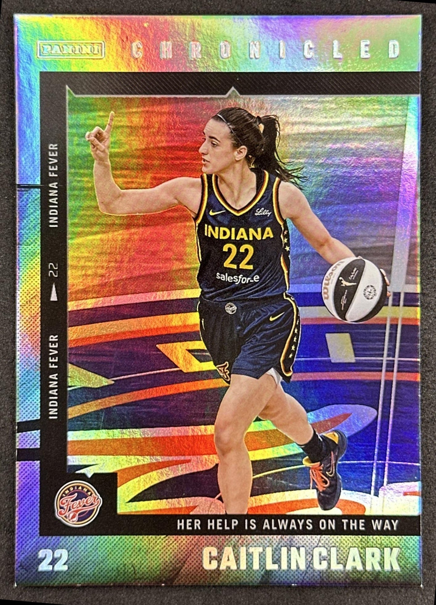 Caitlin Clark 2025 Panini Chronicled WNBA Holo Fever 46 Indiana Fever