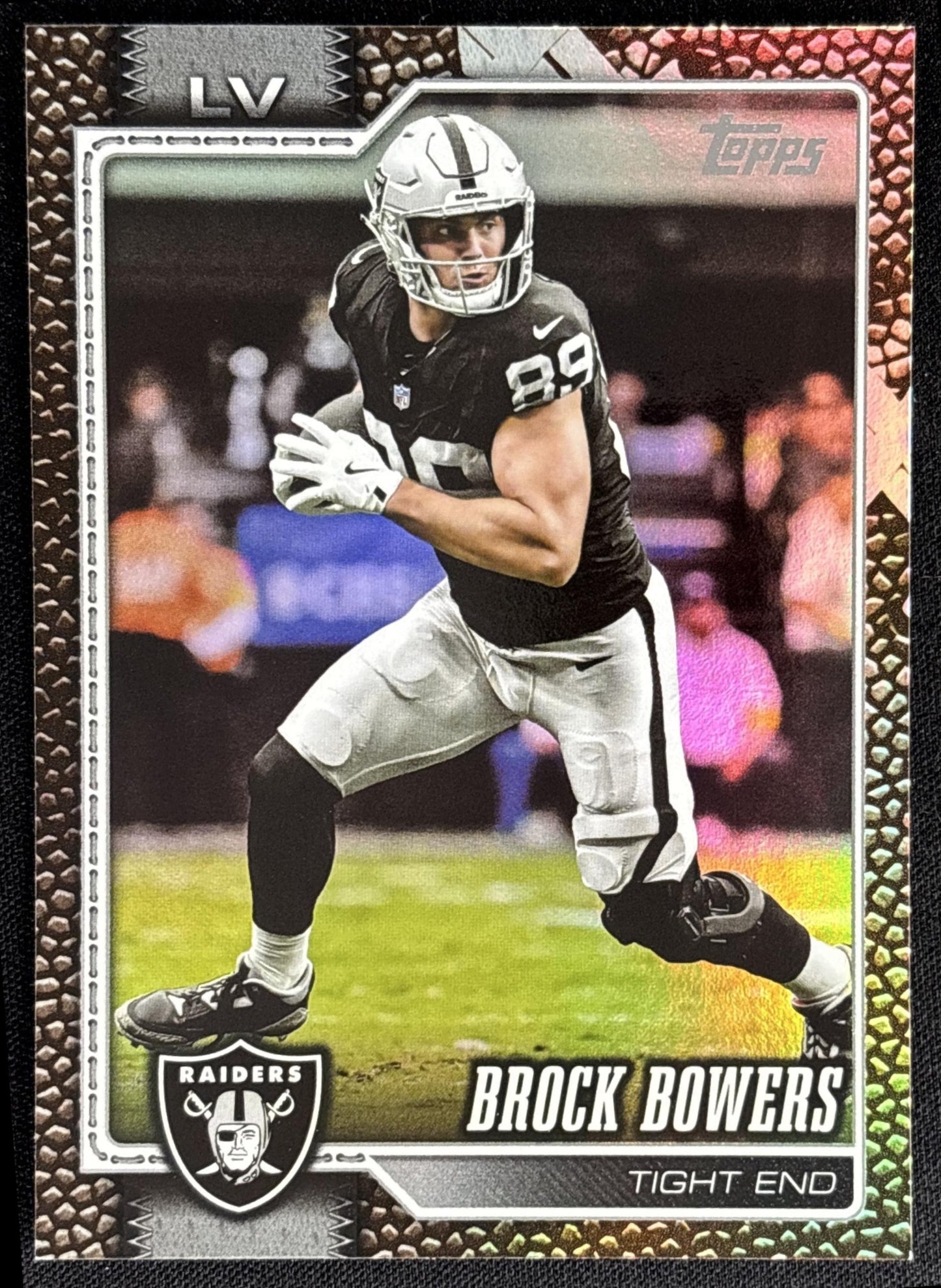 Brock Bowers 2026 Topps Football Leather Foil Raiders