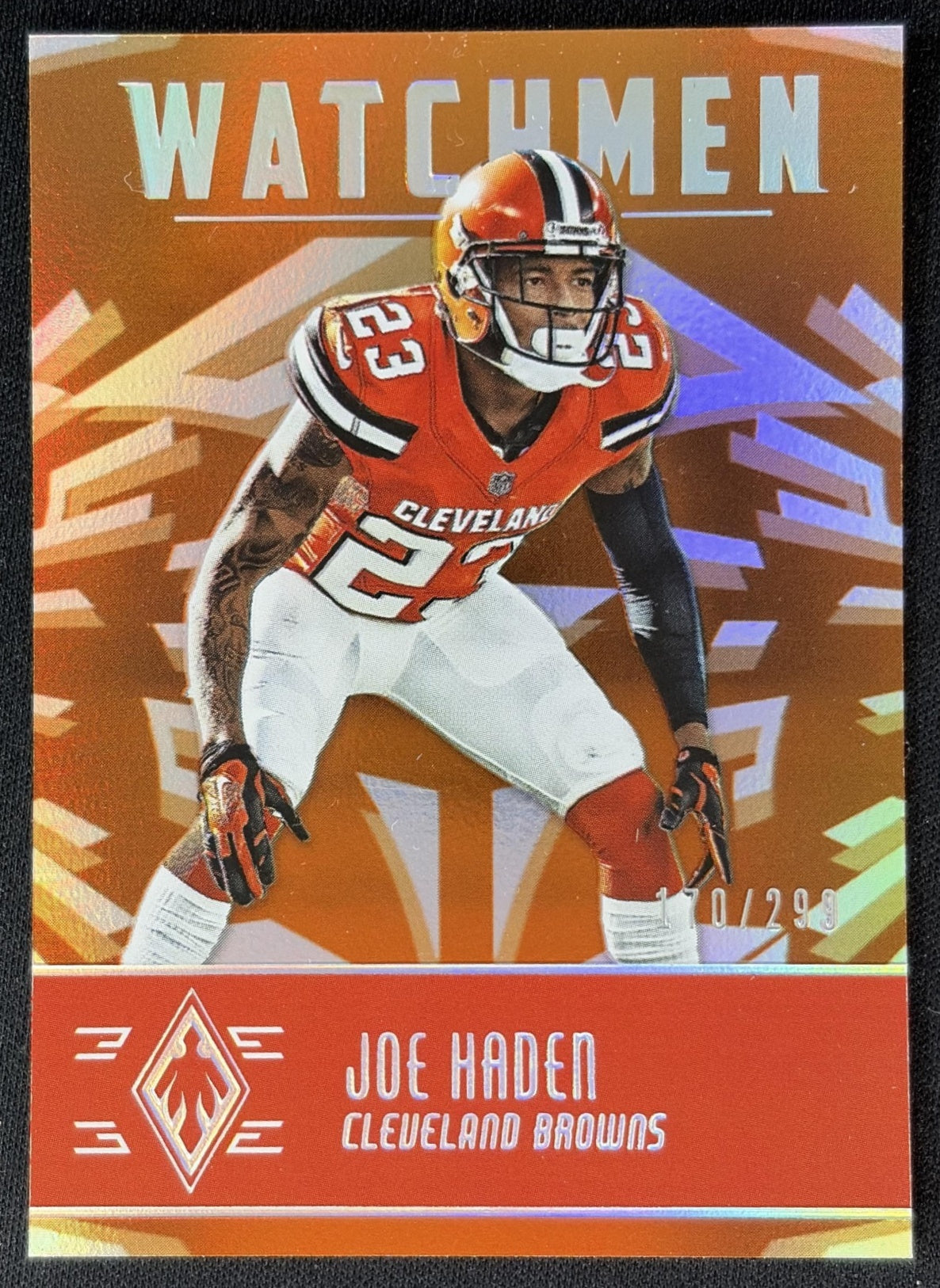 Joe Haden 2016 Panini Phoenix Watchmen Orange /299 Browns