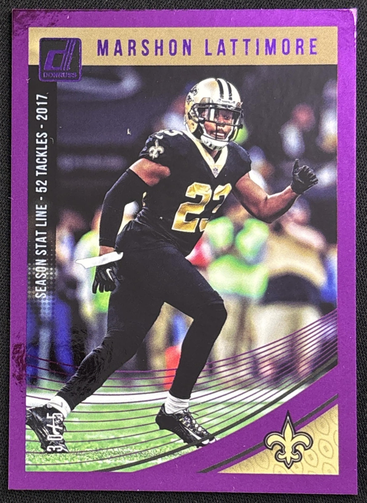 Marshon Lattimore 2018 Panini Donruss Season Stat Line /52 Saints Default Title Sports Trading Card