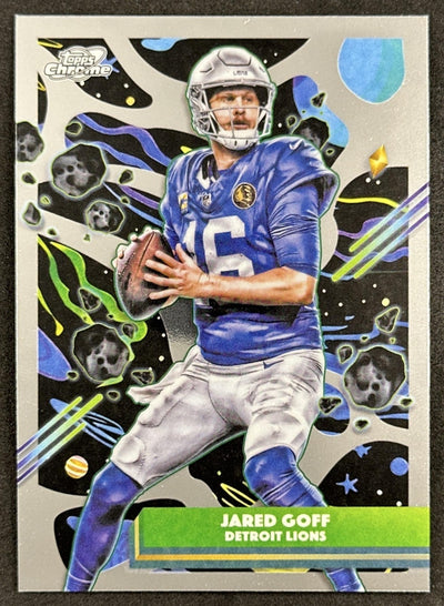 Jared Goff 2025 Topps Cosmic Chrome Lions Sports Trading Cards