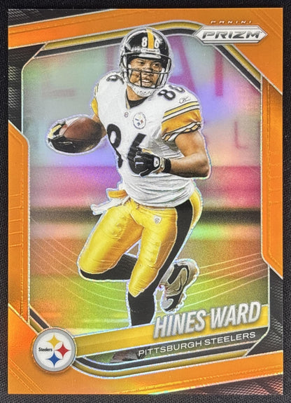 Hines Ward 2025 Panini Prizm Orange /249 Steelers Sports Trading Card