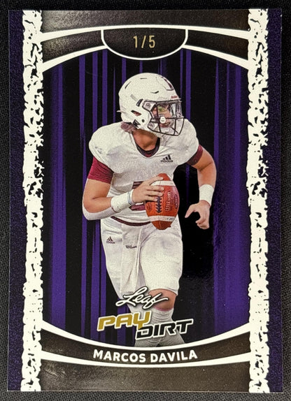 Marcos Davila 2026 Leaf Paydirt Purple /5