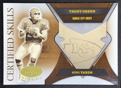Trent Green 2005 Leaf Certified Materials Skills /750 Chiefs