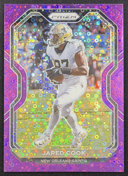 Jared Cook 2020 Panini Prizm No Huddle Purple /35 Saints