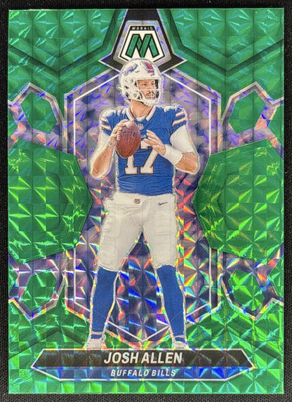 Josh Allen 2024 Panini Mosaic Green Prizm Bills Sports Trading Cards