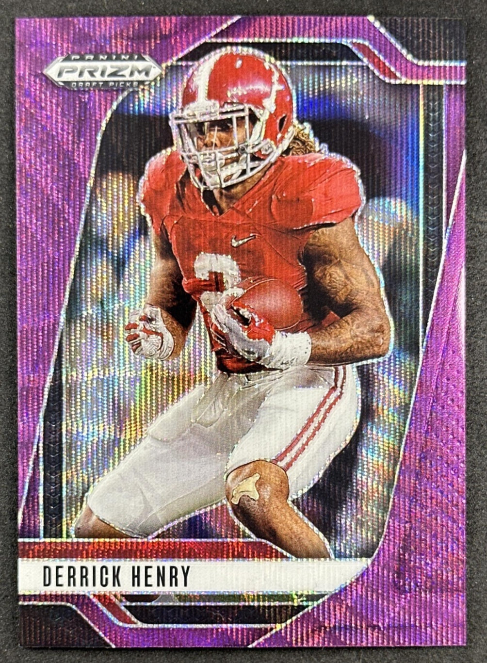 Derrick Henry 2025 Panini Prizm Draft Picks Purple Wave Crimson Tide Ravens