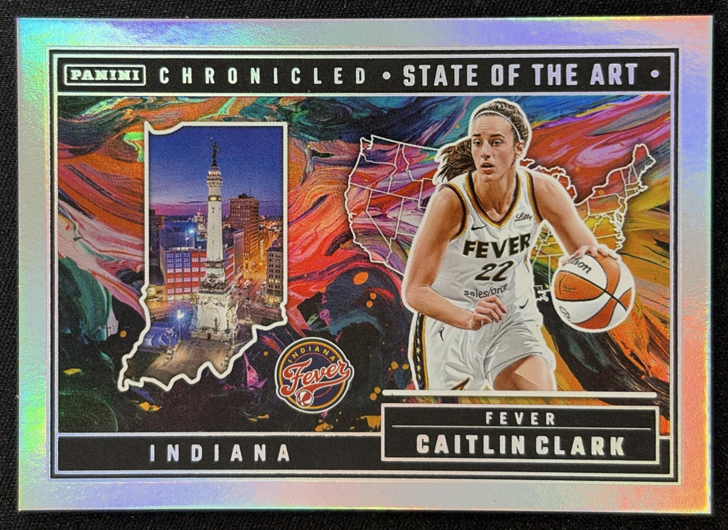 Caitlin Clark 2025 Panini Chronicled State of the Art Holo Fever 81
