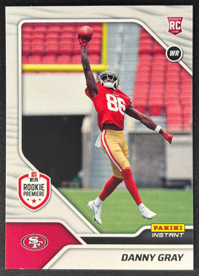Danny Gray 2022 Instant NFL RPS First Look 49ers Sports Trading Card